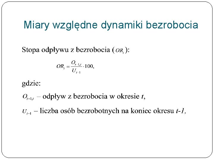 Miary względne dynamiki bezrobocia 