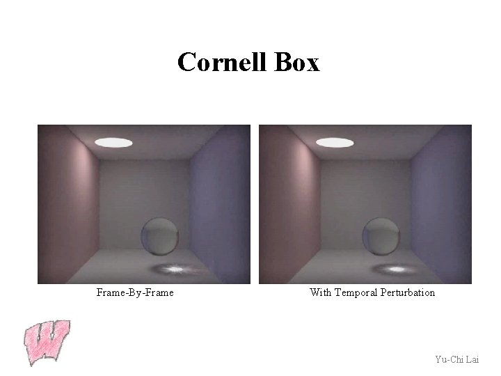 Cornell Box Frame-By-Frame With Temporal Perturbation Yu-Chi Lai 