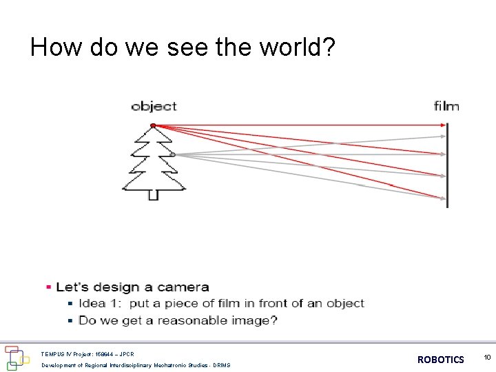 How do we see the world? TEMPUS IV Project: 158644 – JPCR Development of