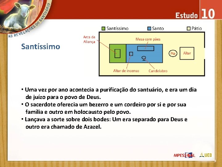 Santíssimo • Uma vez por ano acontecia a purificação do santuário, e era um