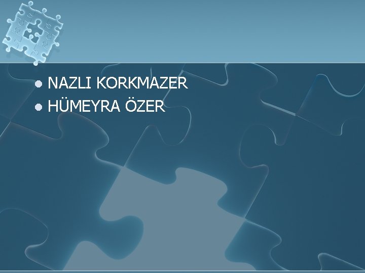 NAZLI KORKMAZER l HÜMEYRA ÖZER l 