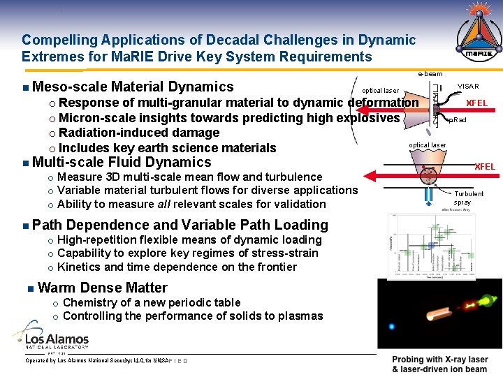 Compelling Applications of Decadal Challenges in Dynamic Extremes for Ma. RIE Drive Key System