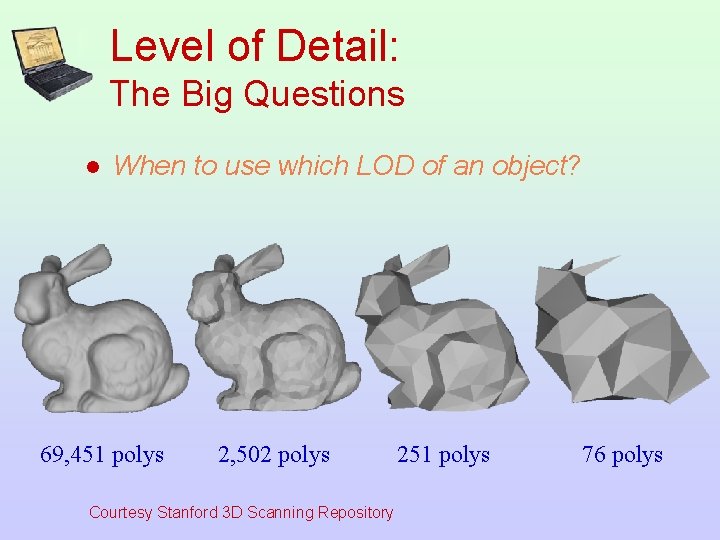 Level of Detail: The Big Questions l When to use which LOD of an