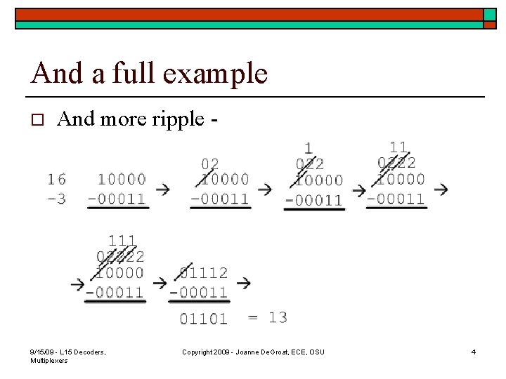 And a full example o And more ripple - 9/15/09 - L 15 Decoders,