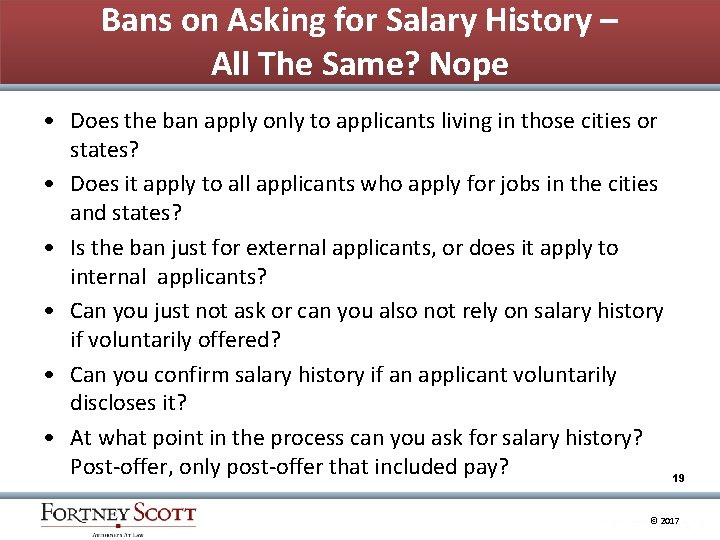 Bans on Asking for Salary History – All The Same? Nope • Does the