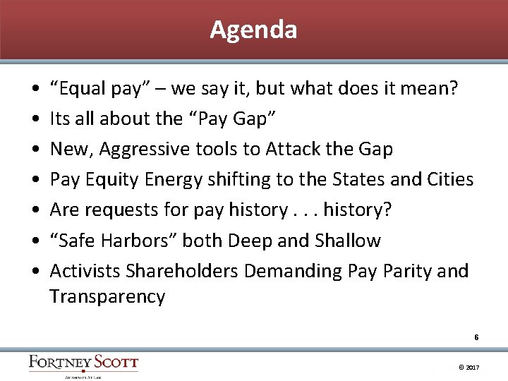 Agenda • • “Equal pay” – we say it, but what does it mean?