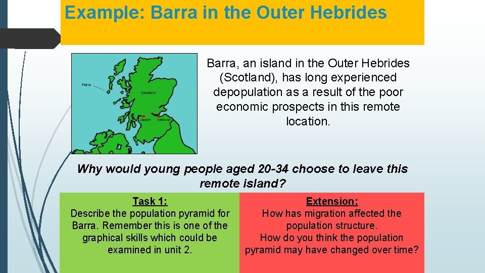 Example: Barra in the Outer Hebrides Barra, an island in the Outer Hebrides (Scotland),