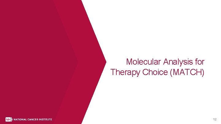 Molecular Analysis for Therapy Choice (MATCH) 12 