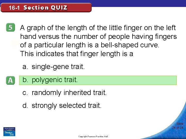 16 -1 A graph of the length of the little finger on the left