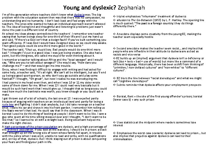 Young and dyslexic? Zephaniah I’m of the generation where teachers didn’t know what dyslexia