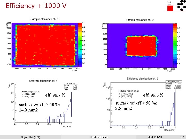 Efficiency + 1000 V eff. 98. 7 % eff. 99. 3 % surface w/