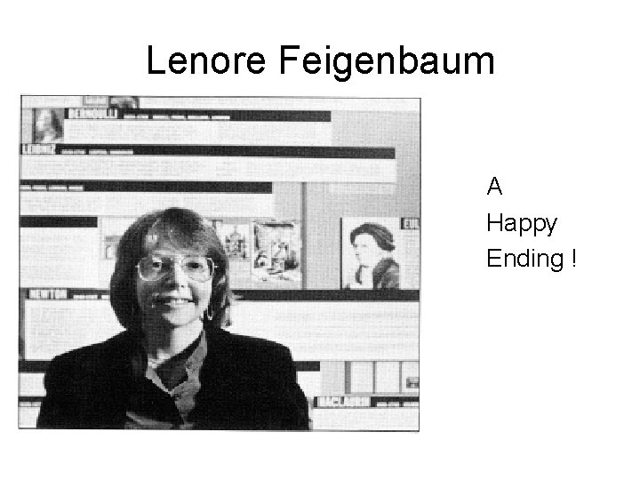 Lenore Feigenbaum A Happy Ending ! 