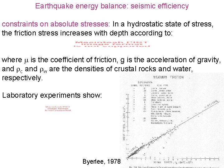 Earthquake energy balance: seismic efficiency constraints on absolute stresses: In a hydrostatic state of