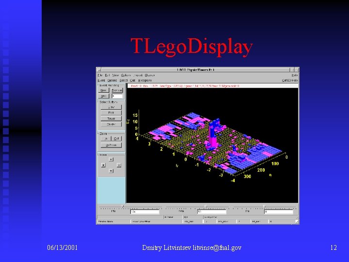 TLego. Display 06/13/2001 Dmitry Litvintsev litvinse@fnal. gov 12 