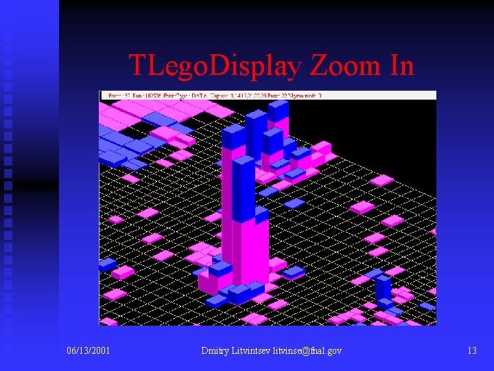 TLego. Display Zoom In 06/13/2001 Dmitry Litvintsev litvinse@fnal. gov 13 