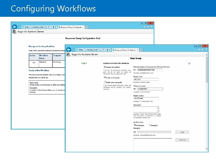 Configuring Workflows 