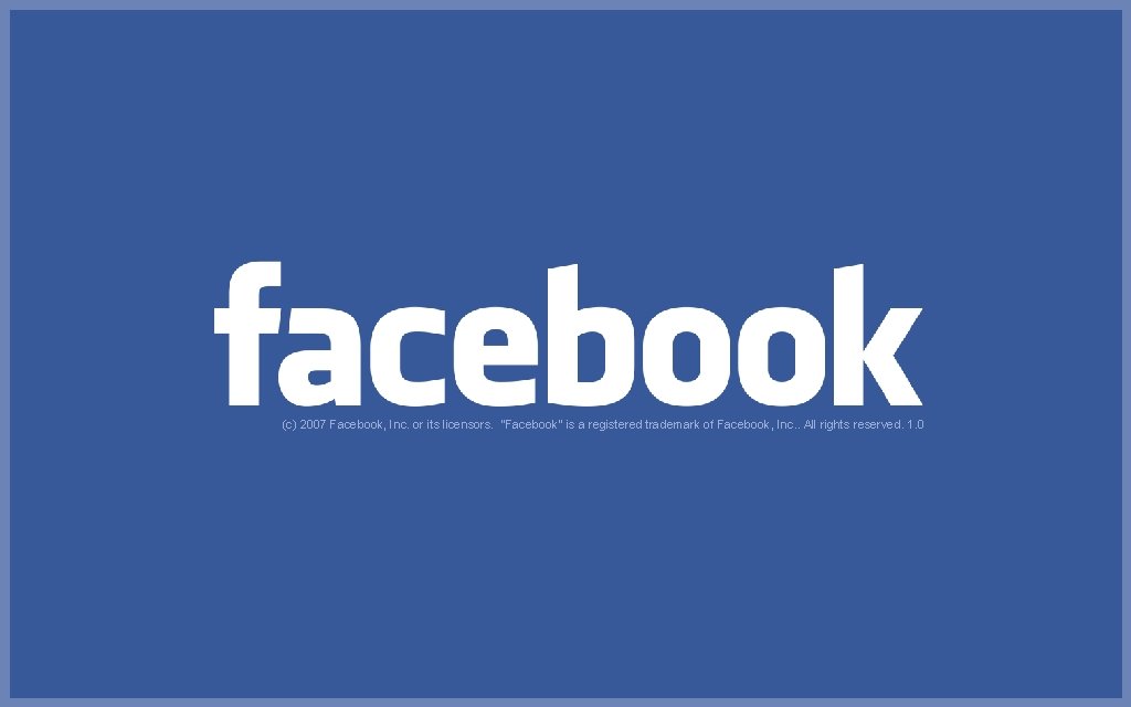 (c) 2007 Facebook, Inc. or its licensors. "Facebook" is a registered trademark of Facebook,