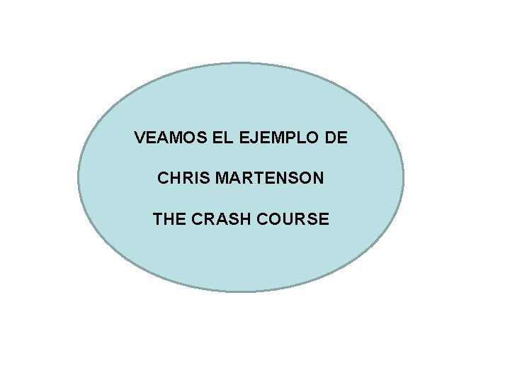 VEAMOS EL EJEMPLO DE CHRIS MARTENSON THE CRASH COURSE 