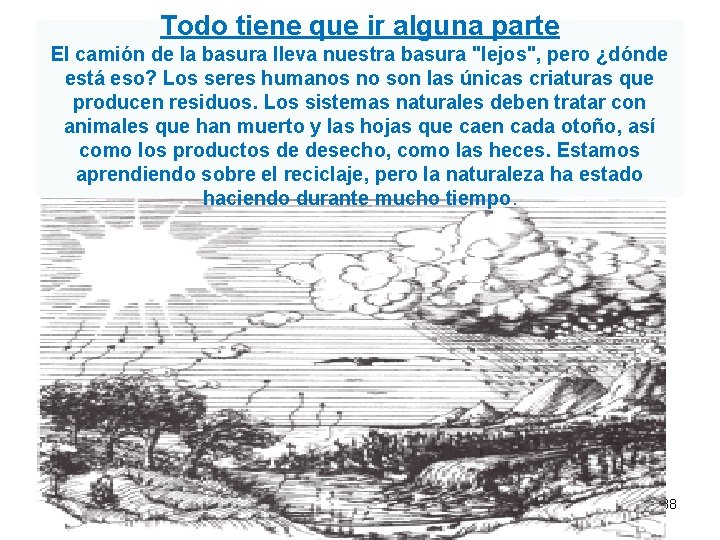 Todo tiene que ir alguna parte El camión de la basura lleva nuestra basura