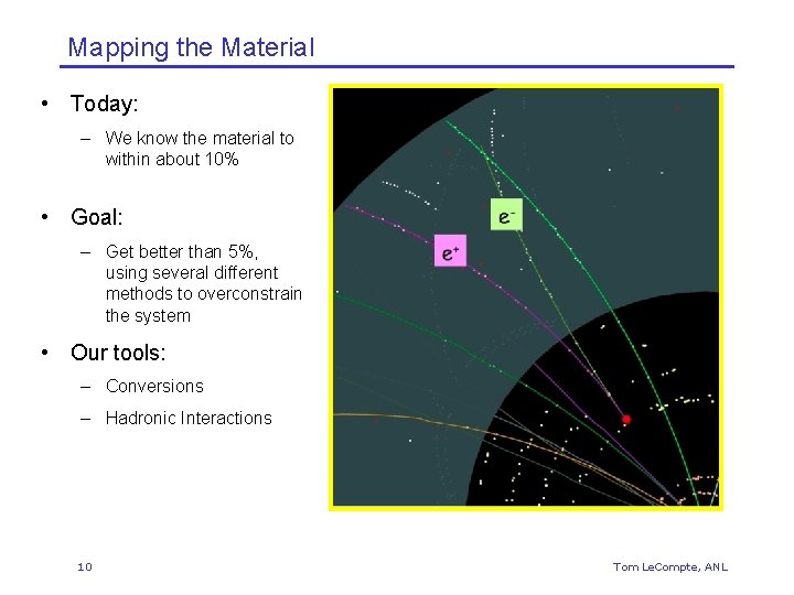 Mapping the Material • Today: – We know the material to within about 10%