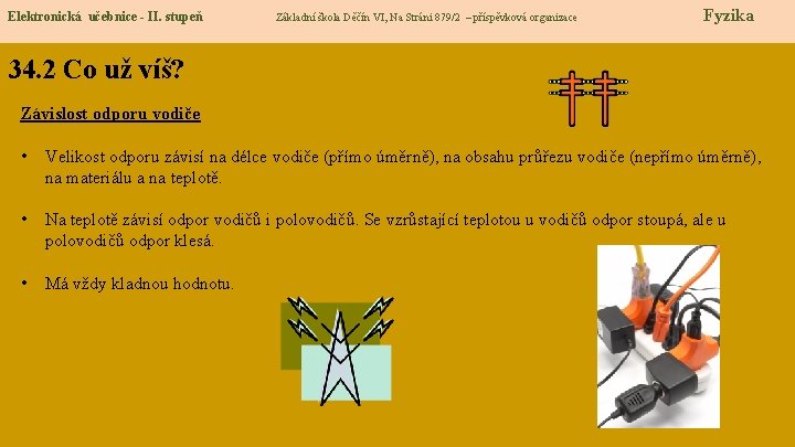 Elektronická učebnice - II. stupeň Základní škola Děčín VI, Na Stráni 879/2 – příspěvková