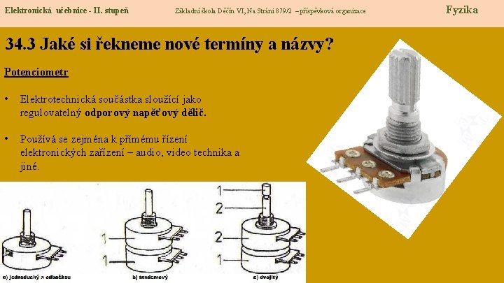 Elektronická učebnice - II. stupeň Základní škola Děčín VI, Na Stráni 879/2 – příspěvková