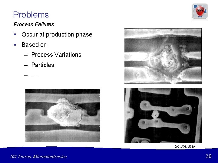 Problems Process Failures § Occur at production phase § Based on – Process Variations