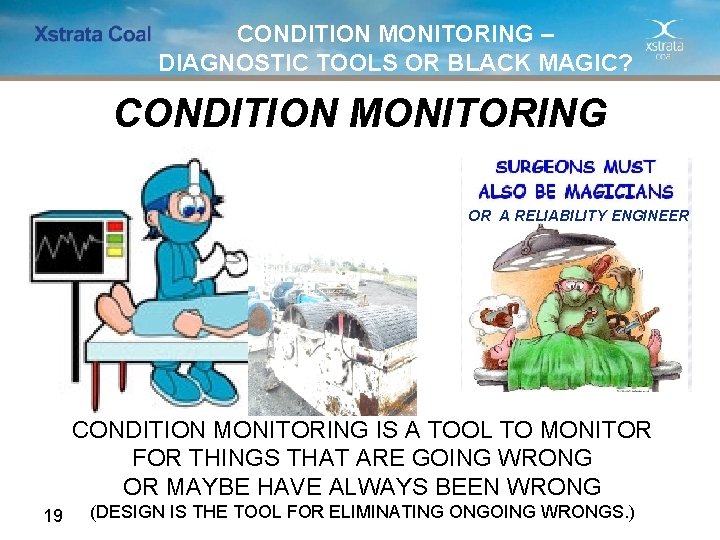 CONDITION MONITORING – DIAGNOSTIC TOOLS OR BLACK MAGIC? CONDITION MONITORING OR A RELIABILITY ENGINEER