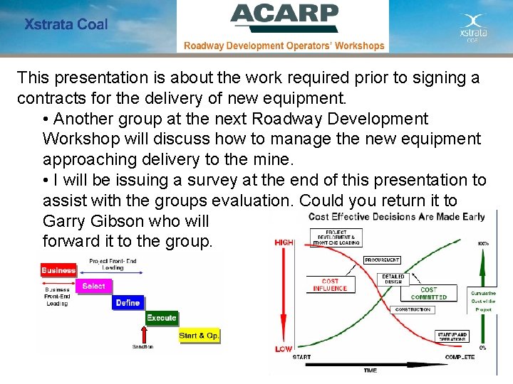 This presentation is about the work required prior to signing a contracts for the