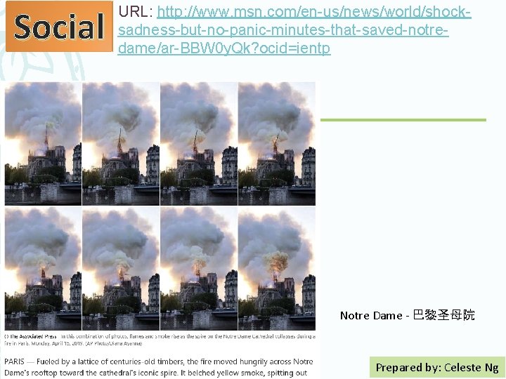Social URL: http: //www. msn. com/en-us/news/world/shocksadness-but-no-panic-minutes-that-saved-notredame/ar-BBW 0 y. Qk? ocid=ientp Notre Dame - 巴黎圣母院
