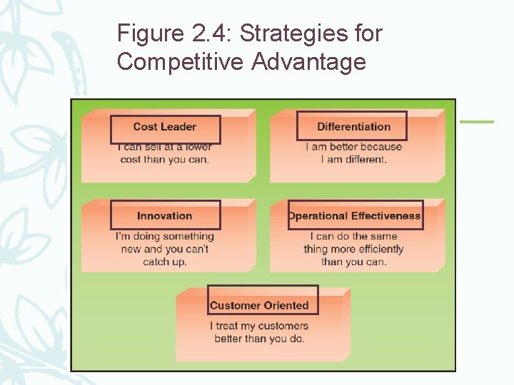 Figure 2. 4: Strategies for Competitive Advantage 