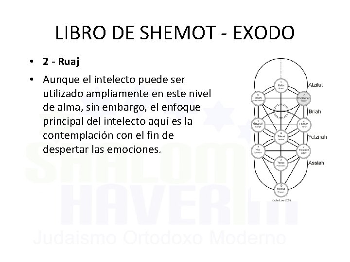 LIBRO DE SHEMOT - EXODO • 2 - Ruaj • Aunque el intelecto puede