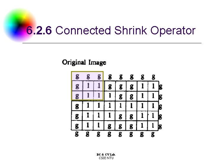 6. 2. 6 Connected Shrink Operator DC & CV Lab. CSIE NTU 