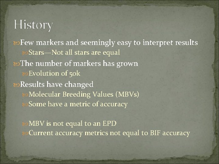  Few markers and seemingly easy to interpret results Stars—Not all stars are equal