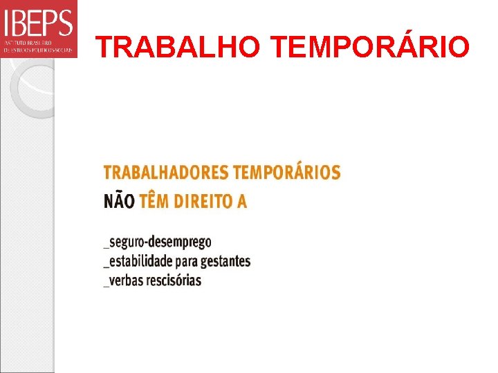 TRABALHO TEMPORÁRIO 