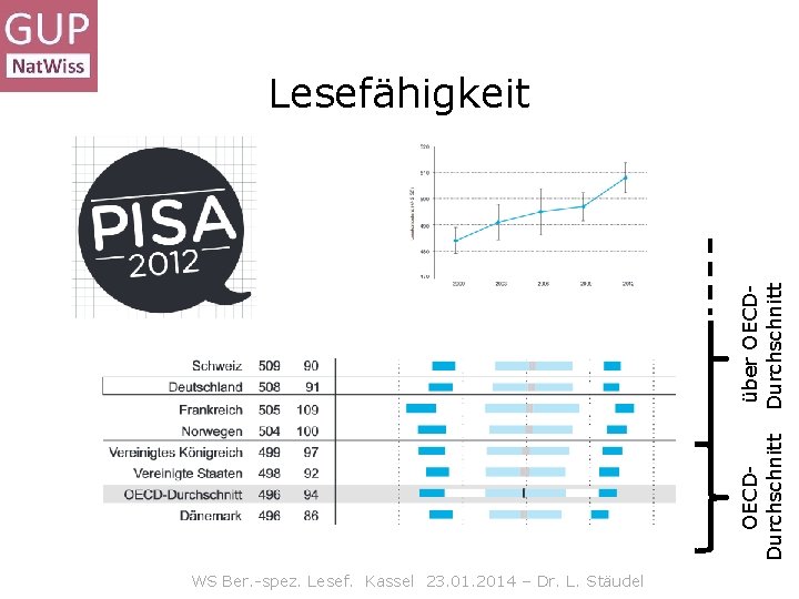 OECDDurchschnitt über OECDDurchschnitt Lesefähigkeit WS Ber. -spez. Lesef. Kassel 23. 01. 2014 – Dr.