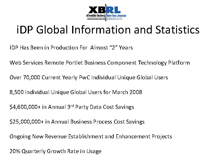 i. DP Global Information and Statistics i. DP Has Been in Production For Almost