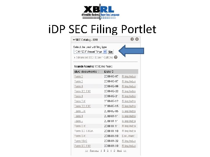 i. DP SEC Filing Portlet 