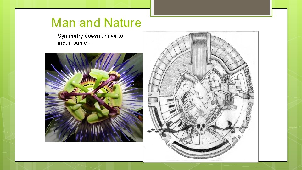 Man and Nature Symmetry doesn’t have to mean same… 