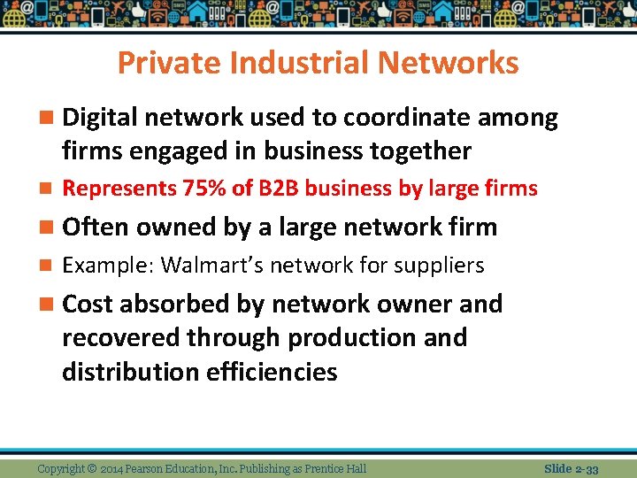 Private Industrial Networks n Digital network used to coordinate among firms engaged in business