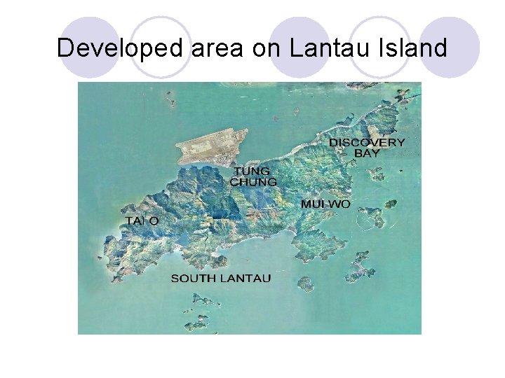 Developed area on Lantau Island 