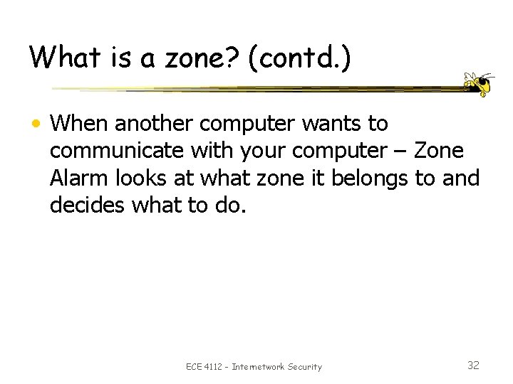 What is a zone? (contd. ) • When another computer wants to communicate with