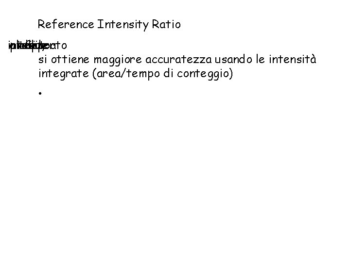 Reference Intensity Ratio intende altezze picchi, ma rapporto dei Si le tra si ottiene