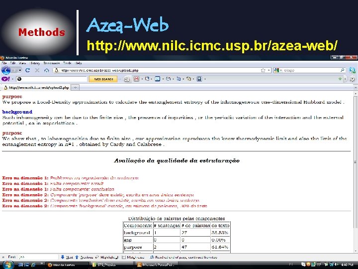 Methods Azea-Web http: //www. nilc. icmc. usp. br/azea-web/ 