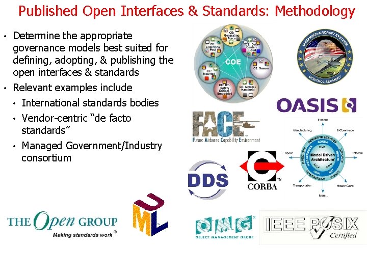 Published Open Interfaces & Standards: Methodology Determine the appropriate governance models best suited for Published Open Interfaces & Standards: Methodology Determine the appropriate governance models best suited for
