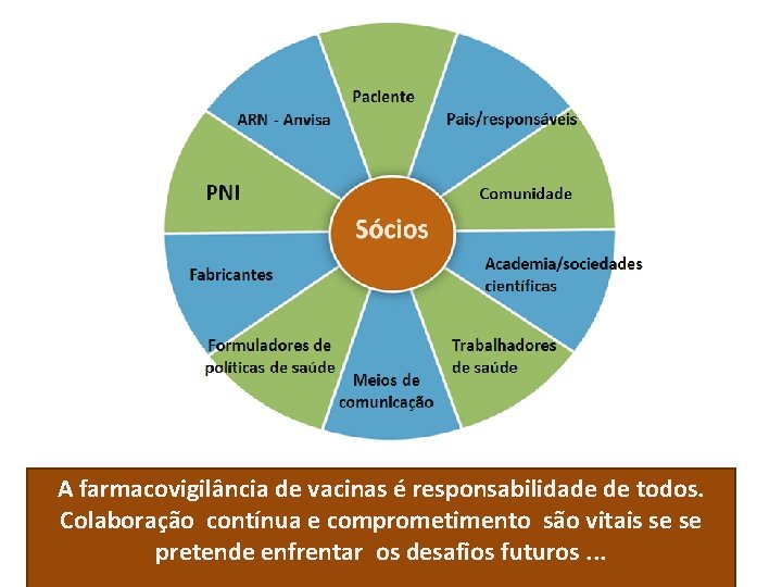 SÓCIOS A farmacovigilância de vacinas é responsabilidade de todos. Colaboração contínua e comprometimento são