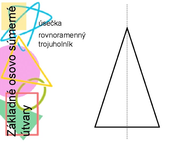 Základné osovo súmerné útvary úsečka rovnoramenný trojuholník 