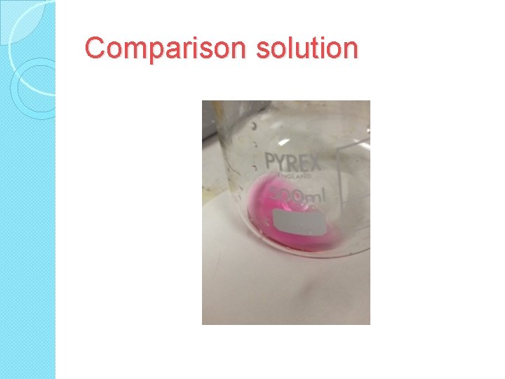 Comparison solution 