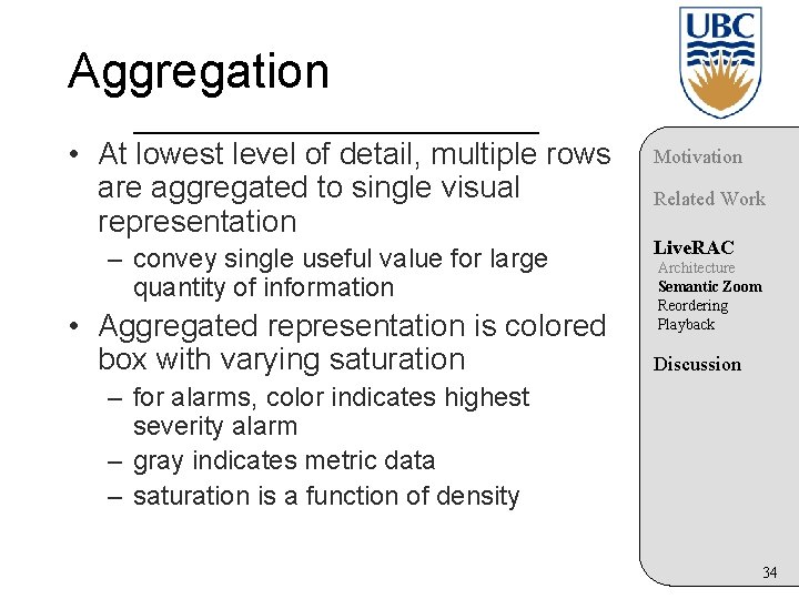 Aggregation • At lowest level of detail, multiple rows are aggregated to single visual