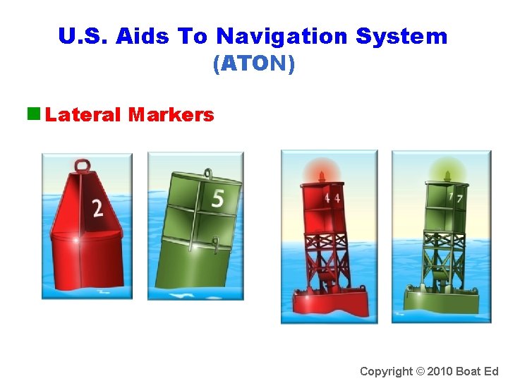 U. S. Aids To Navigation System (ATON) n Lateral Markers Copyright © 2010 Boat